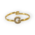 Bague initiale G - acier inoxydable doré