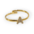 Bague initiale A - acier inoxydable doré