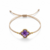 Bracelet trèfle femme violet