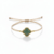 Bracelet trèfle femme vert
