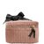 Trousse de toilette/maquillage – Velours éco matelassé – Rose