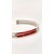 Bracelet en argent 925 jonc 2 rangs perles nacrées et tubes de corail