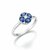Bague pour femme en Or blanc et saphir bijou de luxe