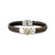 Bracelet douille en acier et cuir