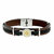 Bracelet en cuir noir et marron homme