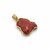 Pendentif en argent 925 doré or fin et corail rouge de corse