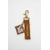 Porte clef porte bonheur corail et œil de Sainte-Lucie