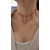 Collier femme rose et Or