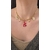 collier femme grigri breloque chic et corail rouge