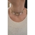 collier femme breloque corse porte bonheur blanc et doré