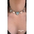 collier grigri femme coeur bleu