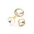 Bague femme réglable acier inoxydable dorée et cristal