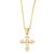Collier croix plaqué Or et Cristal