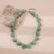 Collier cœur vert en résine et acier inoxydable