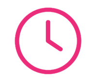 icon horloge rose