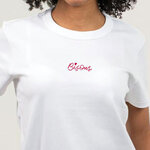 Motif a broder broderie embroidery Bisous femme enfant tshirt needle pop 1