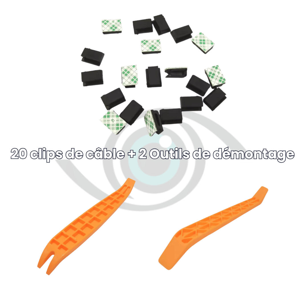 20 clips de câble + 2 (4)