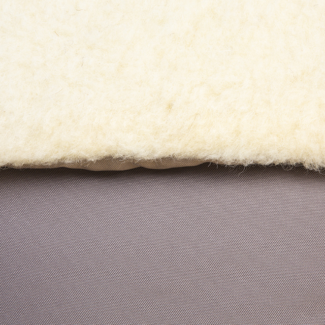 Chancelière poussette Womar S6 en laine de mouton beige foncé