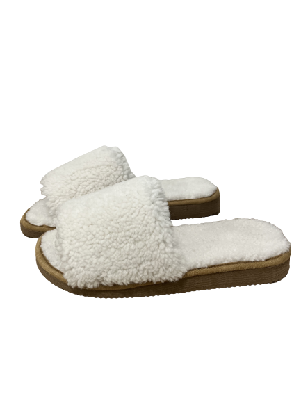 Sandales en peau de mouton blanches photo 4