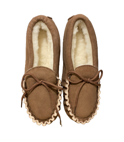 Mocassins en peau de mouton marron photo 4