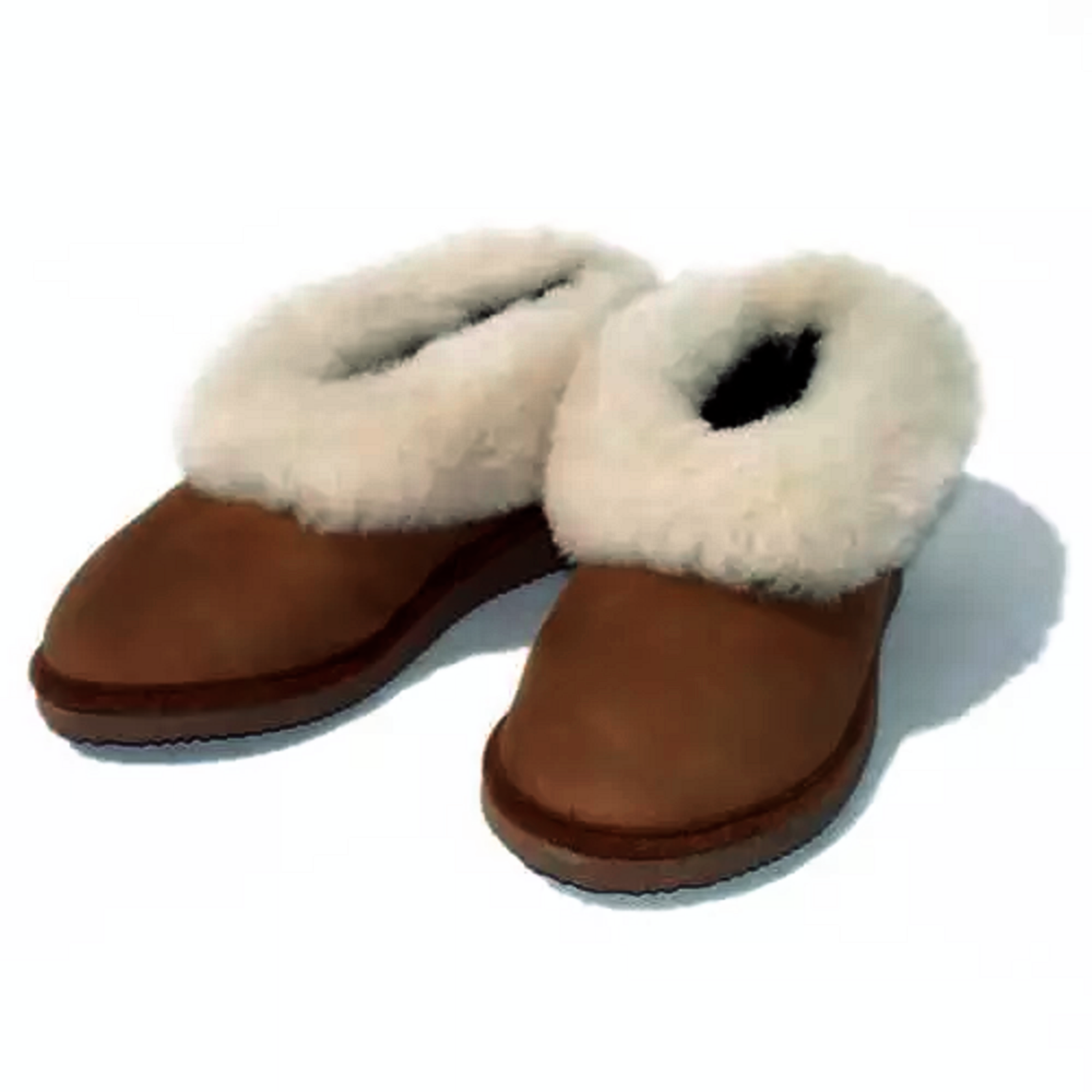Chaussons fourrés en peau de mouton chocolat Agnellina