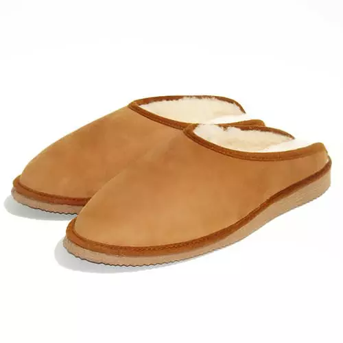 Mules fourrées marron femme