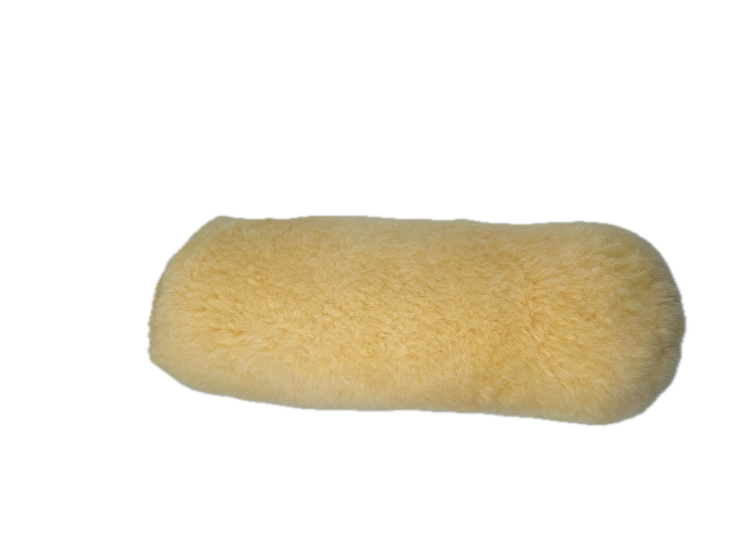 Coussin rouleau de coup en peau de mouton (40x15 cm)