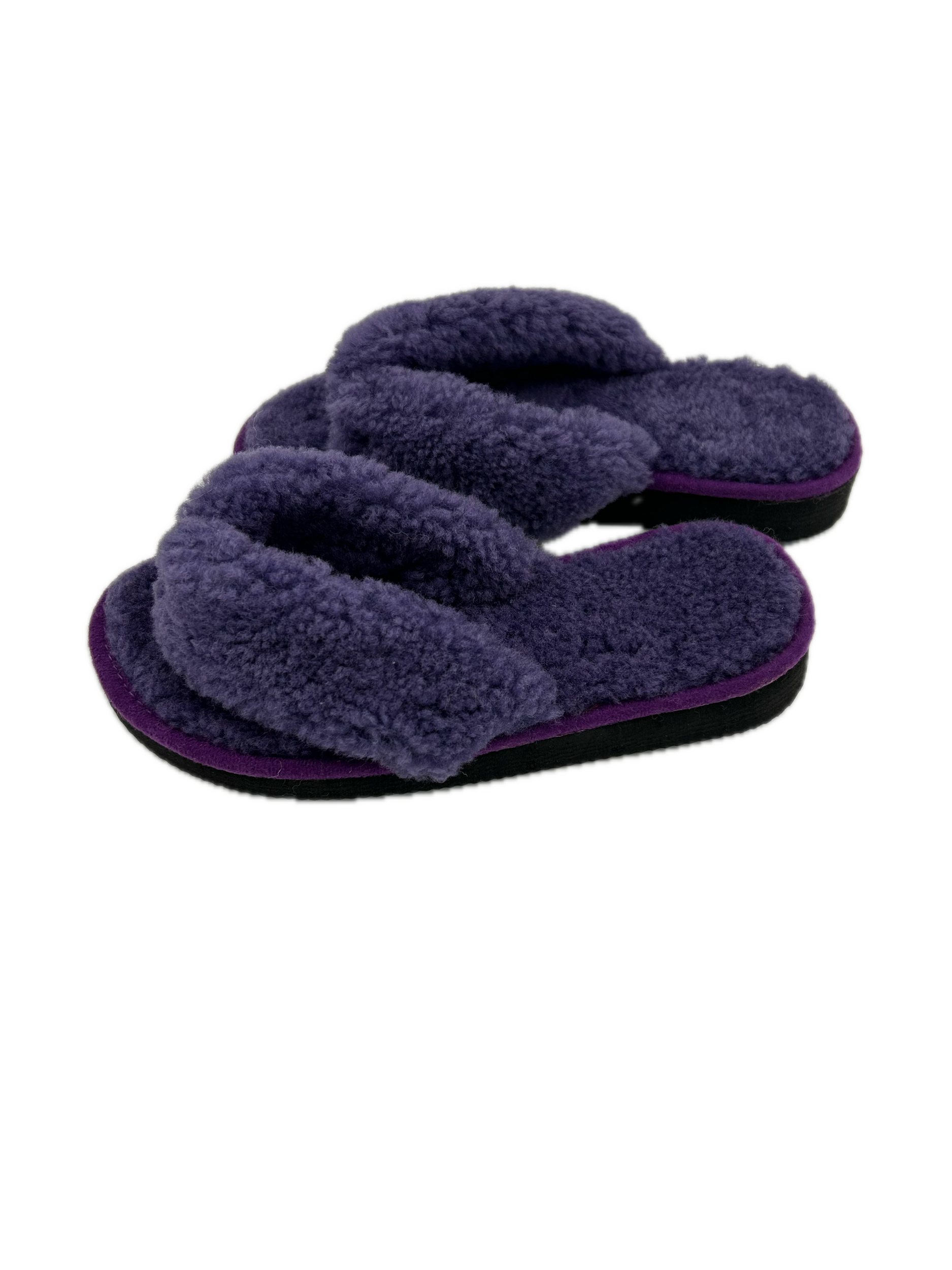 Tongues en peau de mouton violettes photo 2