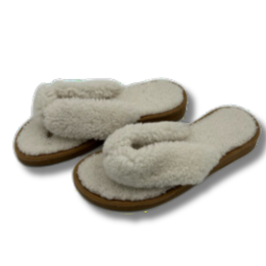 Tongues en peau de mouton blanches Agnellina