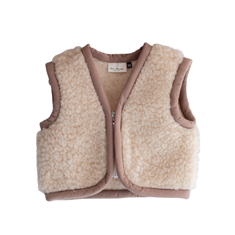 Gilet pour bébé en laine  Marron
