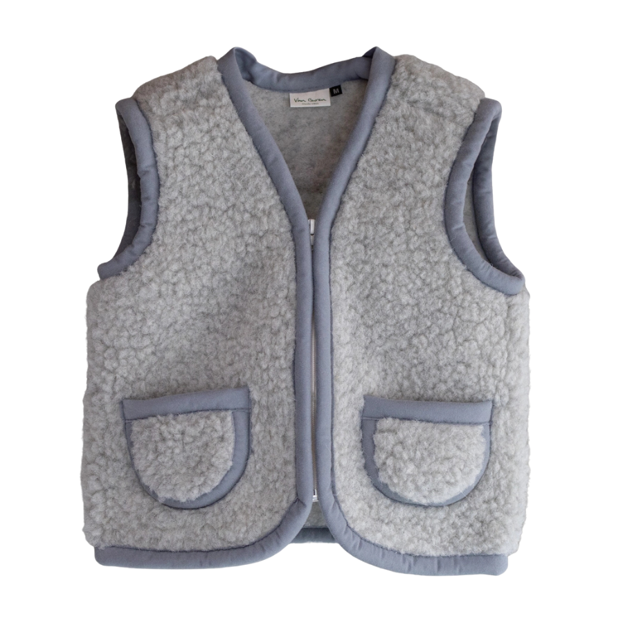 Gilet pour enfant en laine Gris