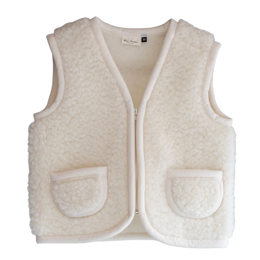 Gilet pour enfant en laine Beige