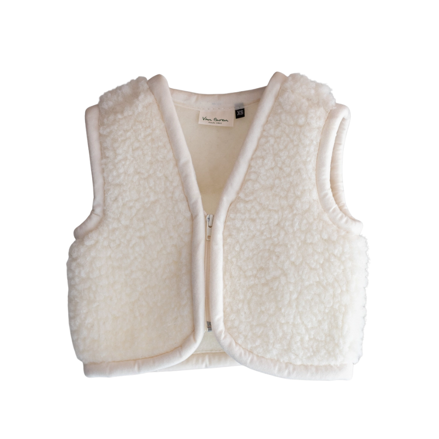 Gilet pour bébé en laine  Blanc