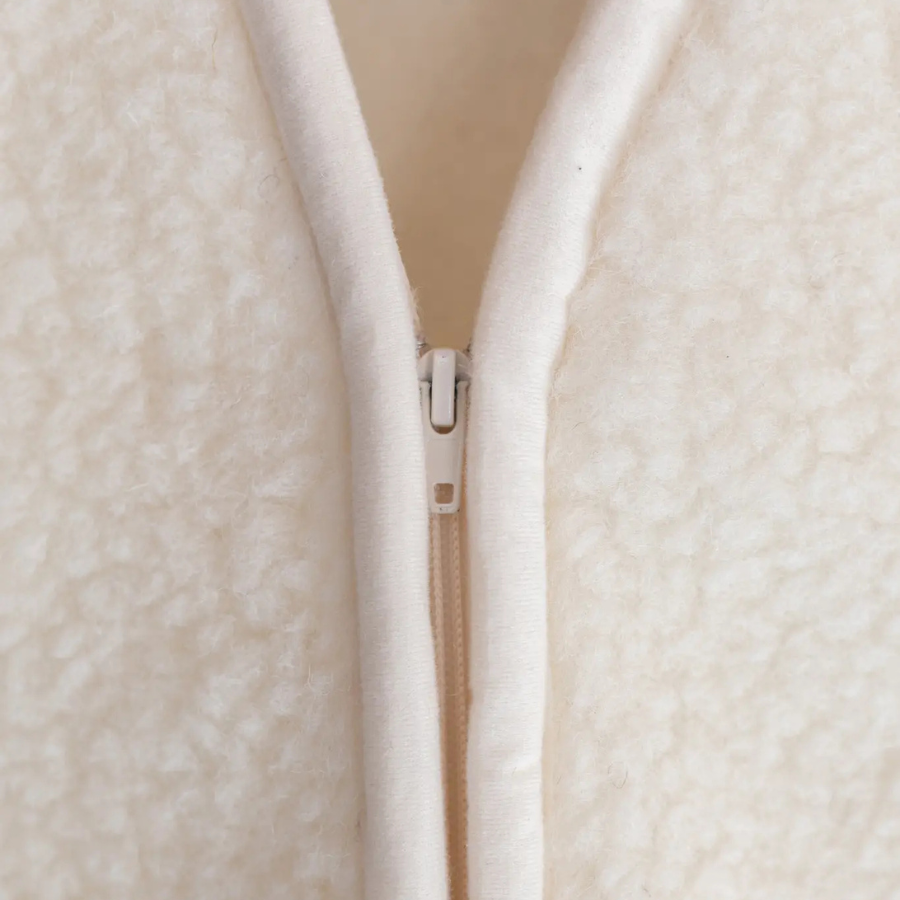 Gilet en laine naturelle pour adulte Blanc (3)