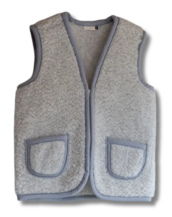 gilet laine gris