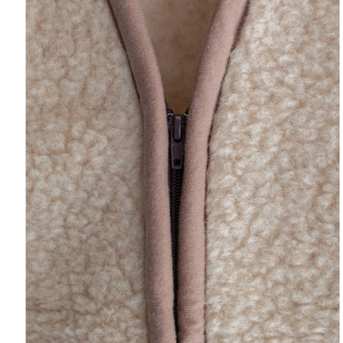 Gilet en laine naturelle pour adulte Marron (1)