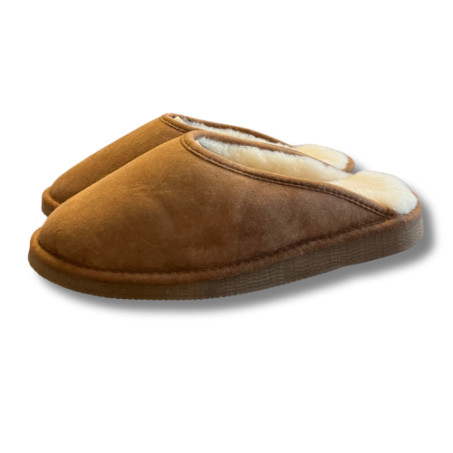 Mules _ Pantoufles en Peau de Mouton Marron – Chaleur, Confort &amp; Élégance