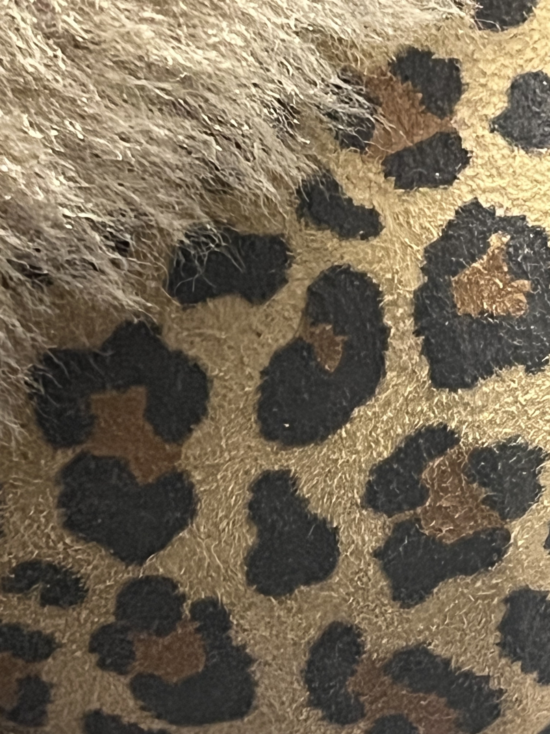 Chaussons Mules en Peau de Mouton Léopard