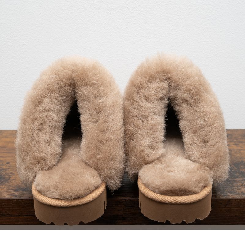 Chaussons Mules en Peau de Mouton