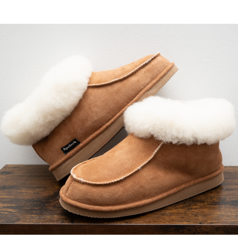Bottines hautes fourrées en peau de mouton – Chaleur et confort (2)
