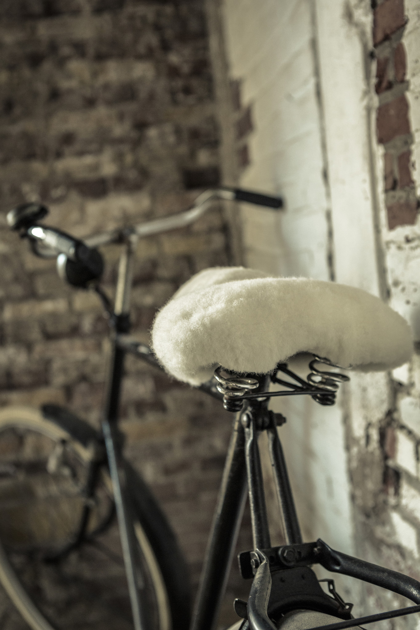 Selle de vélo en peau de mouton véritable photo 5