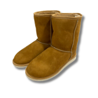 Bottes hautes femme en peau de mouton camel Agnellina