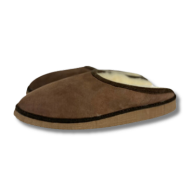 Mules / Pantoufles en Peau de Mouton Chocolat – Élégance & Confort Authentique