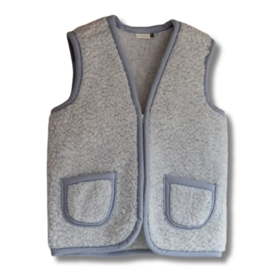 gilet laine gris