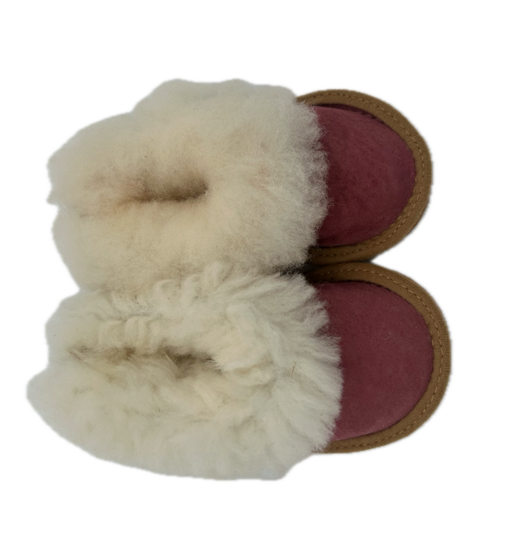 Chaussons En Peau De Mouton Enfant Couleur Vieux Rose B B Enfant