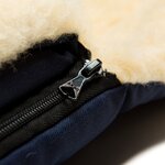 Chancelière bébé 3 en 1 Womar en laine de mouton bleu marine