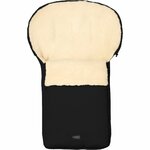 Chancelière poussette Womar S6 en laine de mouton noire