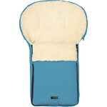 Chancelière poussette Womar S6 en laine de mouton turquoise foncé