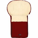 Chancelière poussette Womar S6 en laine de mouton bordeaux