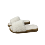 Sandales en peau de mouton blanches photo 4